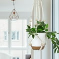 thumbnail image 6 of West Bay 3 Set Hanging Planters with Macrame Plant Hangers for Indoor Outdoor Plants Self Watering Pots Hanging Baskets Flower Pot Holders (White), 6 of 8
