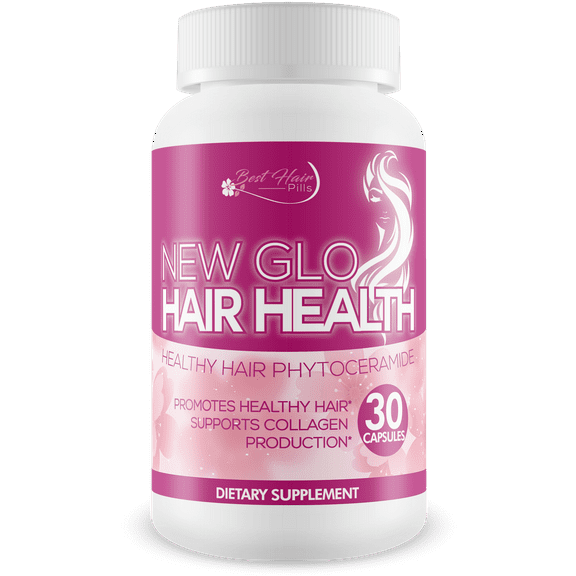 New Glo Hair Health Phytoceramides - Grow Softer Hair - Help Prevent The Appearance Of Aging - Improve Scalp Health - Soften Skin - Supports Collagen Production - Hair Health - 30 Servings