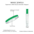 thumbnail image 5 of Rosec Jewels Natural Emerald Half Eternity Ring for Women - Princess Cut Emerald Ring - AAA Quality - Ready to Gift, 925 Sterling Silver, US 4.50, 5 of 8