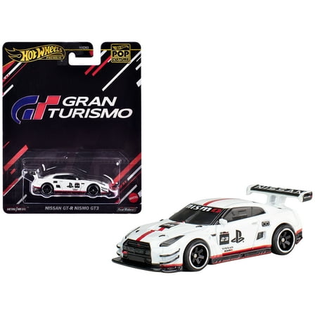 Hot Wheels Premium Nissan GT-R Nismo GT3 Car and Truck Play Vehicles, White