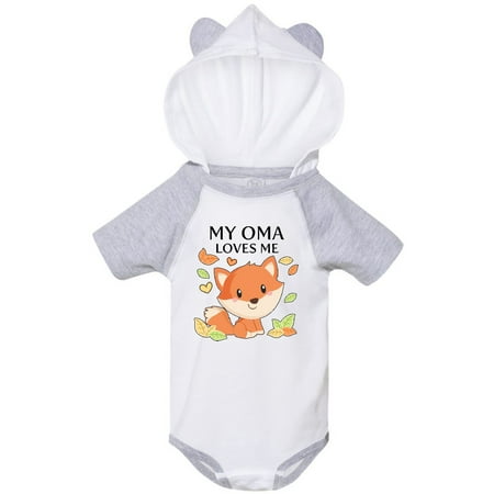 

Inktastic My Oma Loves Me- little fox Gift Baby Boy or Baby Girl Bodysuit