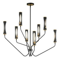 16178CLBKAB Maxim Lighting Regent - 48W 8 LED Chandelier-30.5 Inches Tall and 40 Inches Wide-Black/Antique Brass Finish