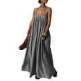 thumbnail image 3 of Swuxness Long Dresses for Women with Sleeveless and Solid Color Tassel Elegant Party Gown, 3 of 5