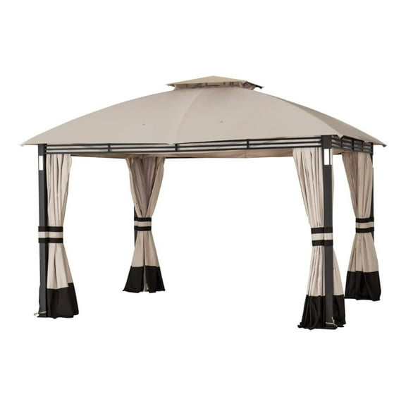 Replacement Canopy Top Cover Compatible with The Crestfield 11X13 (Models A101017510, A101017511, A111020900) Sunjoy Gazebo - RipLock 350 Beige