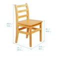thumbnail image 3 of ECR4Kids 30in Round Hardwood Table with 28in Legs and Two 16in Chairs, Honey, 3-Piece, 3 of 9