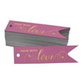 thumbnail image 1 of Inkdotpot Pack Of 100 Made With Love Text Favor Paper Tags Craft Real Gold Foil Hang Tags, 1 of 6