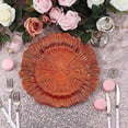 thumbnail image 5 of 24 Orange 13" Acrylic Wooden Textured Round Reef Acrylic Charger Plate, 5 of 5
