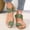 Blue, variant on WILLBEST Bow Slippers Women's Large Size Flower Flat Sandals Border Resort Style Thong Elastic Band Beach Sandals