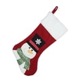 thumbnail image 1 of Medias navideñas calcetines para chimenea calcetín suministros para fiestas medias navideñas decoración navideña para festivales chimenea pared navide , muñeco de nieve, 1 of 10