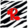 thumbnail image 1 of Carolines Treasures CJ1024-RPW1414 Monogram Initial R Zebra Red Decorative Fabric Pillow, 1 of 4