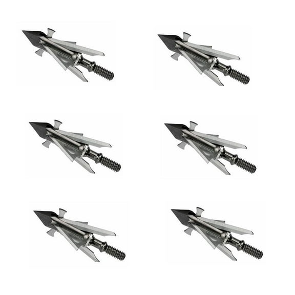 Archery Mechanical Broadheads 100 Grain Expandable Blades, Hybrid 4 Blades, Tough Blades, for Big Hunting Games, Screw-in Install