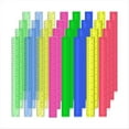 thumbnail image 1 of Reglas de Plástico 12 Pulgadas, 32 Piezas Métricas A Granel Transparentes Colores Surtidos con Centímetros y Milímetros., 1 of 8