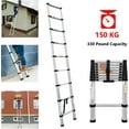 thumbnail image 4 of Telescoping Ladder 8FT Aluminum Telescoping Extension Ladder, Collapsible Ladder Attic Ladder Rv Ladder, Portable Telescopic Ladder for Outdoor Working & Household Use, Folding Ladder 330lb Capacity, 4 of 7
