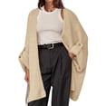 thumbnail image 5 of Open Front Women Long Sleeved Oversized Knit Slouchy Casual Loose Cardigan Coat, 5 of 5