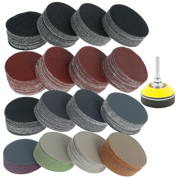 Muyoka Discos de lijado de 180 piezas, discos de lijado de taladro de 5 pulgadas para lijadora de papel abrasivo, grano 60/80/100/150/240/400/800/1200/2000/3000/5000/10000 Muyoka Hogar
