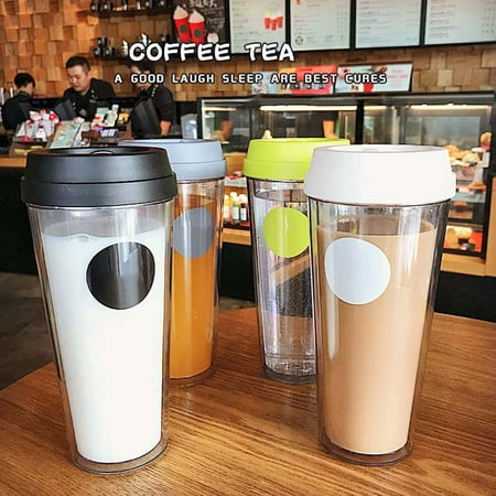 

Hesroicy 320/420ml Transparent Coffee Tea Cup Heat Resistant Juice Beverage Drink Mug