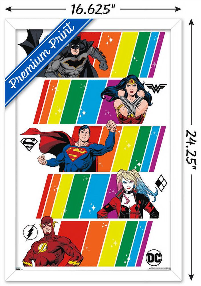 DC Comics Justice League - Pride Wall Poster, 14.725" x 22.375", Framed