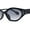 Black - Smoke, variant on Mod Inset Lens Elegant Cat Eye Plastic Fashion Sunglasses Black Smoke