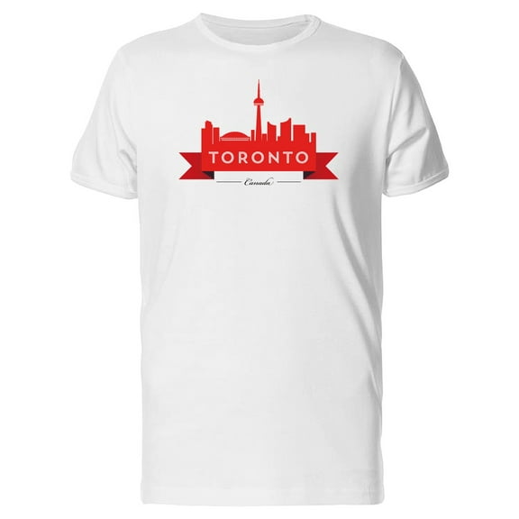 Toronto Canada Red Skyline T-Shirt Men -Image by Shutterstock, Male 4X-Large