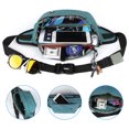 thumbnail image 2 of WATERFLY Unisex Large Capacity Lightweight Walking Travel Nylon Fanny Pack Waist Bag,Teal Blue, 2 of 5