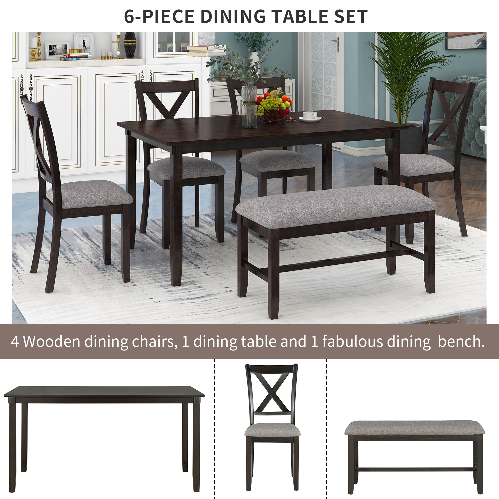 6 piece sales dining set cheap