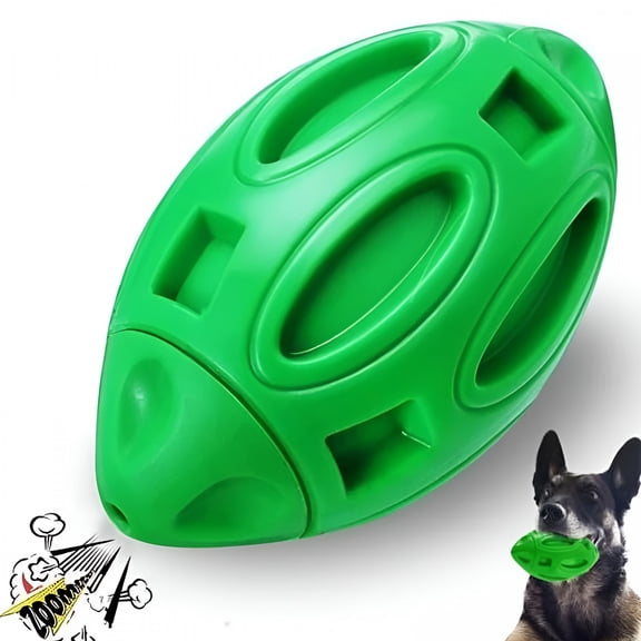 BESTSKY Squeaky Dog Toys for Aggressive Chewers Rubber Interactive Puppy Ball with Squeaker Almost Indestructible and Durable Pet Chew Toy for Medium and Large Breed