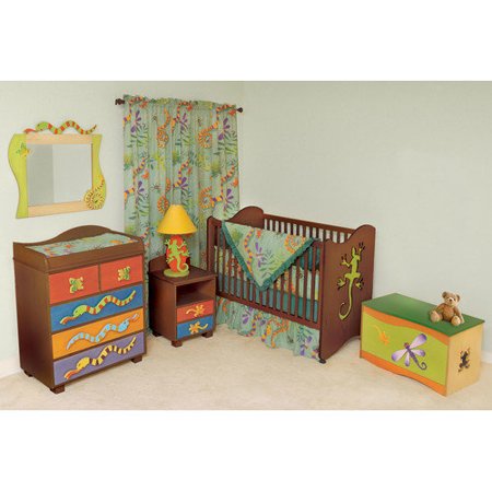 Room Magic Little Lizards 2-in-1 Convertible 6 Piece Crib Set