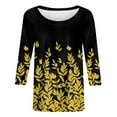 thumbnail image 3 of 3/4 Length Sleeve Womens Tops Soiree Fashion Three Quarter Sleeve for Women Plus, 3 of 4