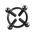thumbnail image 2 of 1 Pcs Rond Non Perforant Mamelon Anneau Corps Piercing Bijoux Faux Piercing Chirurgical en Acier Nouveau, 2 of 7