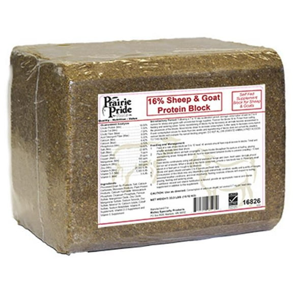 Ridley 16826 Prairie Pride 33 lbs. 16 Percent Sheep & Goat Block