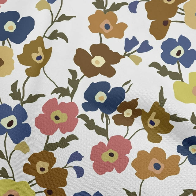 oneOone Polyester Spandex Dark Olive Green Fabric Floral Craft Projects Decor Fabric Printed By The Yard 56 Inch Wide