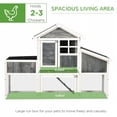 thumbnail image 3 of PawHut 63" Wooden Chicken Coop with Garden Bed, Chicken House Hen House, 3 of 9