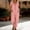 Pink, variant on Women's Cotton Linen Solid‑Color Short‑Sleeve Jumpsuit U‑Neck Button‑Front Loose Baggy One‑Piece Pants with Side Pockets Army Green XL(XL)