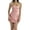 Pink, variant on Women Sexy Lace Satin Mini Dress Spaghetti Strap Square Neck A line Bodycon Backless Party Club Cami Dress