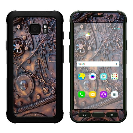Skin Decal For Samsung Galaxy S7 Active / Steampunk Metal Panel Vault Fan Gear