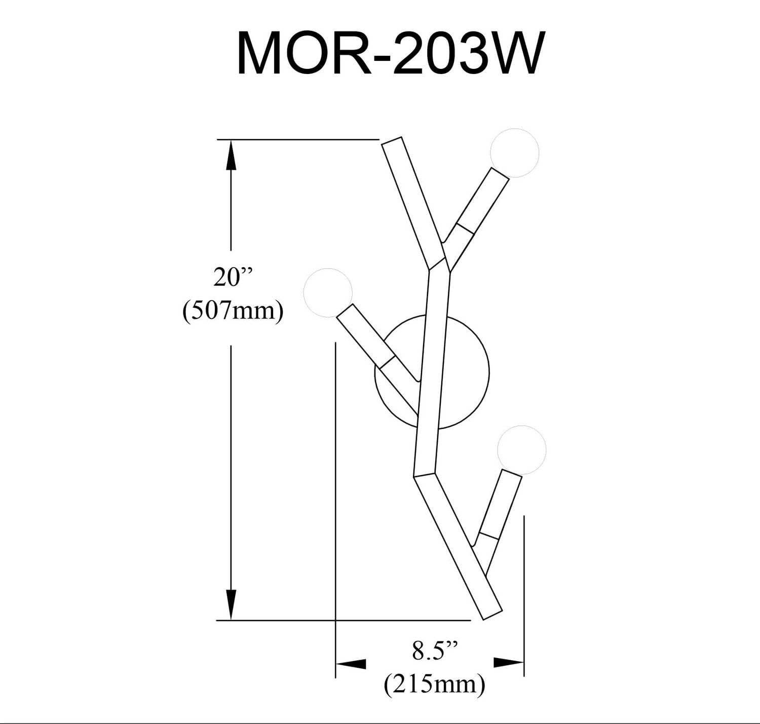 Morgan 3 Light Wall Sconce - Matte Black/Aged Brass