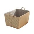 thumbnail image 1 of Cesta de Almacenamiento Inteprter con Asa Beige 45x35x25cm, 1 of 6