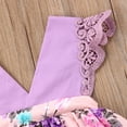 thumbnail image 6 of Infant Toddler Baby Kids Girls Clothes Lace Floral Sleeveless Little Sister Romper/ Big Sister Dress Matching Outfits For 0-6 Years, 6 of 8