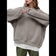 thumbnail image 2 of Sudaderas de Mujer con Cuello Redondo, Forro , Suéteres Oversize, Otoño 2025, Blusas Bonitas, Ropa Preppy Estilo-, 2 of 9