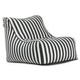 thumbnail image 7 of Jaxx Ponce Outdoor Bean Bag Chair - Weather Resistant Patio and Poolside Lounge Seating, Black & White Stripes, 7 of 7