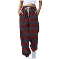 thumbnail image 2 of WXLWZYWL Women's Sweatpants Joggers Elastic High Waisted Drawstring Cinch Bottom Sweatpants Baggy Casual Trouser with Pockets, 2 of 5
