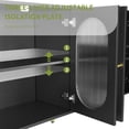 thumbnail image 4 of Aukfa Accent Storage Cabinet with Adjustable Shelves,Buffet Cabinet for Kitchen Living Room Hallway,Black, 4 of 7
