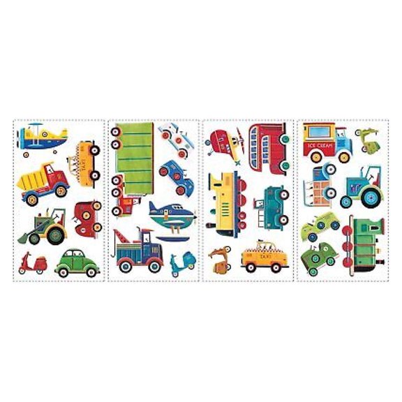 ZHI-22 Transportation Peel and Stick Wall Decal 10" x 18" RMK1132SCS