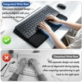 thumbnail image 3 of 2‑in‑1 Ergonomic Keyboard Stand with Memory Foam Wrist Rest, Anti‑Slip Wrist Cushion for Wrist Pain Relief, Comfort Typing Support Pad for Office, Home & School, Black, 3 of 9