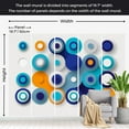thumbnail image 4 of Tiptophomedecor Abstract Wallpaper Wall Mural - Geometry Of Blue Wheels, 4 of 7