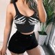 thumbnail image 2 of Camisola sexy sin costuras para mujer con tirantes finos acolchados, 2 of 7