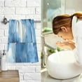 thumbnail image 7 of Yayeee 100% Cotton Hand Towels for Bathroom 16" x 28" Soft Absorbent Kitchen Towel, Blue Pattern, 7 of 7
