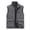 (Casual 115)Gray, variant on Mens Vest Solid Color Sleeveless Jacket Big & Tall Casual Man Stand Collar Multi-Pocket Zipper Waistcoat Top Plus Size
