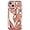 Plated Pink, variant on for iPhone 14 Pro Max Case (2022 6.7"),Cute Glitter 3D Stone Pattern Design Soft Laser Water Ripple Shockproof - Lens Protection Colorful Pearl Light Bling Phone Case,Gradient Orange
