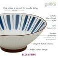 thumbnail image 4 of Tabletops Gallery 8" Blue Stripe Stoneware Ramen Noodle Bowls, Set of 2, 4 of 6